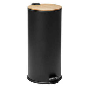 FIVE kanta za smeće Bam 30L, 29x36x65 cm, inox, crna