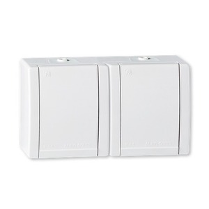 ALING CONEL dupla šuko priključnica IP44 16A 250V sa polukarbonatskom jezgrom, bijela